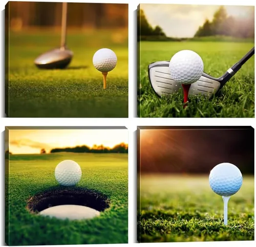 Vista 10 de Pankila Imágenes artísticas para pared de campo de golf, póster en lienzo impreso de golf de Estados Unidos, decoración de pared para sala de estar