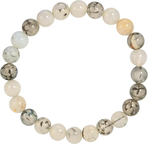 Vista 196 de Amazing Gemstone Crystal Bracelet for Women Men's Gifts - Protection Healing Crystal Bracelet - 8mm Gemstone Beaded Stretchable Bracelet Pulseras