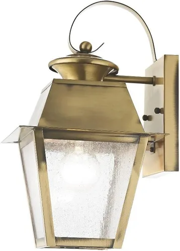 Vista 8 de Livex Lighting 2162-04 Mansfield - Linterna de pared para exteriores, 1 luz, color negro
