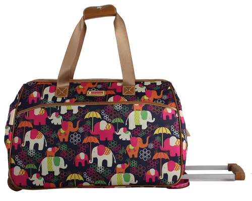Vista 2 de Lily Bloom - Maleta con ruedas, patrón de diseñador y forma de bolso marinero, equipaje de mano