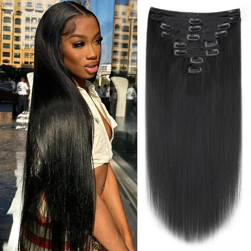 Vista 81 de Extensiones de cabello humano real rizado con clip, 4/27/4, ombré, rizado con clip, para mujer, 3C y 4A (12 pulgadas, #4/27/4)