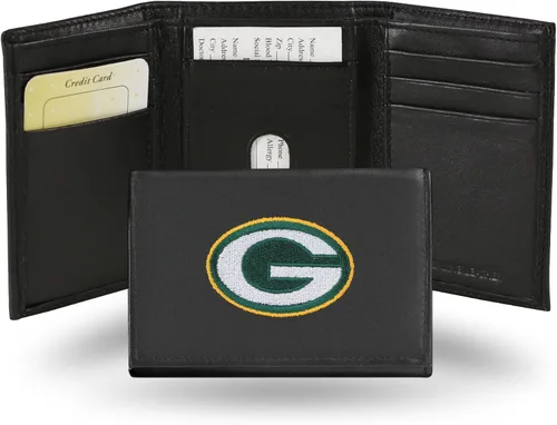 Vista 19 de Rico Industries NFL Football Embroidered Tri-fold Wallet