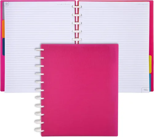 Vista 22 de Talia - Cuadernos de notas con tapas, planificador, personalizables, (Rosa de los 90, Junior (5.5 pulgadas x 8.5 pulgadas))