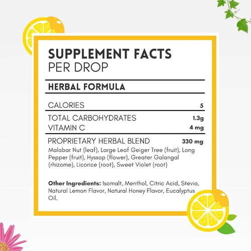 Vista 5 de Herbion Naturals Gotas para la tos con sabor a miel y limón, sin azúcar con stevia, suplemento dietético, alivia la tos, para adultos y niños