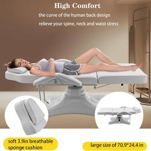 Vista 4 de Silla de tatuaje para cliente, Cama de masaje multiusos, spa hidráulico y facial de salón, 0 silla de tatuaje cama de masaje ajustable