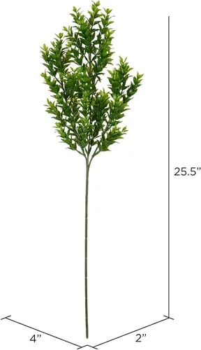 Vista 3 de Vickerman Everyday - Mini arbusto de hojas artificiales para interiores y exteriores, resistente a los rayos UV, arbusto decorativo hecho