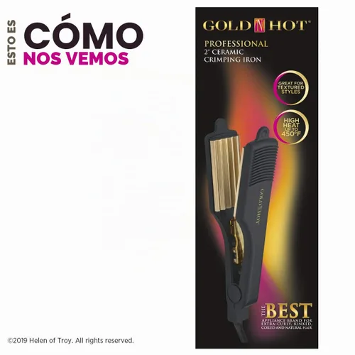 Vista 7 de Alisador de pelo Gold 'n' Hot, 2 pulgadas.