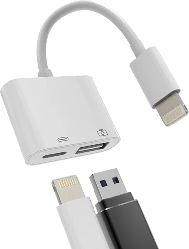 Vista 13 de Adaptador Lightning macho a USB hembra, cable OTG de sincronización de datos compatible con iPhone 13 11 12pro Max Mini XR X XS 8 7 SE Plus