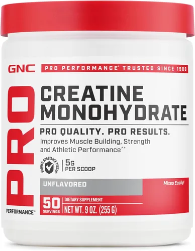 Vista 9 de GNC Pro Performance Polvo de Monohidrato de Creatina para Hombres y Mujeres, 5g de Creatina por Porción, Desarrollo Muscular, Producción de Energía
