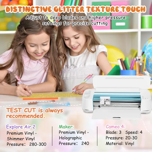 Vista 7 de TECKWRAP Hojas adhesivas de vinilo brillante con purpurina para cortador de manualidades, 12 x 12 pulgadas, 10 hojas/paquete
