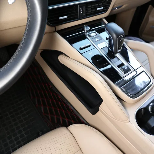 Vista 8 de YIWANG Car Center Consoles Side Storage Box Phone Tray Accesorios para Porsche Cayenne 2018 2019 2020