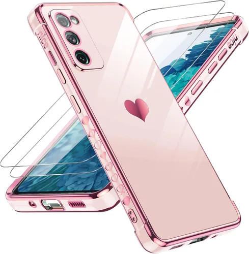 Vista 65 de LeYi Funda para Motorola-G 2025: Love Heart Plating Luxury, Negro
