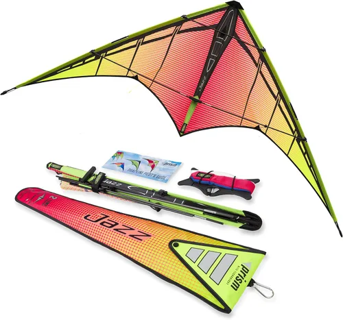 Vista 9 de Jazz 2.0 Dual-line Sport Kite Ready to Fly with Flying Lines, Wrist Straps, Winder, Instructions, and Storage Bag