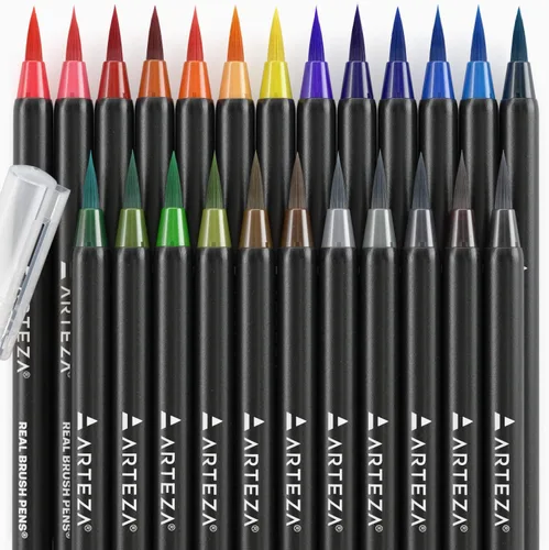 Vista 9 de Arteza Real Pincel plumas – 24-colores – acuarela marcadores – (24 unidades)