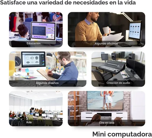 Vista 8 de Beelink MINI S12 Mini PC, Intel 12ª generación 4-Core N95 8G DDR4 256G SSD WiFi5+BT4.2+2.5G LAN, W11 Home Mini Computer, Small PC 4K UHD Dual