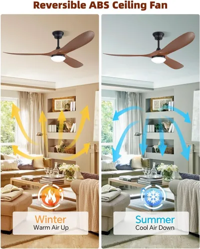 Vista 4 de Sofucor Ventiladores de techo inteligentes de 60 pulgadas con luces, ventilador de techo inteligente moderno para exteriores