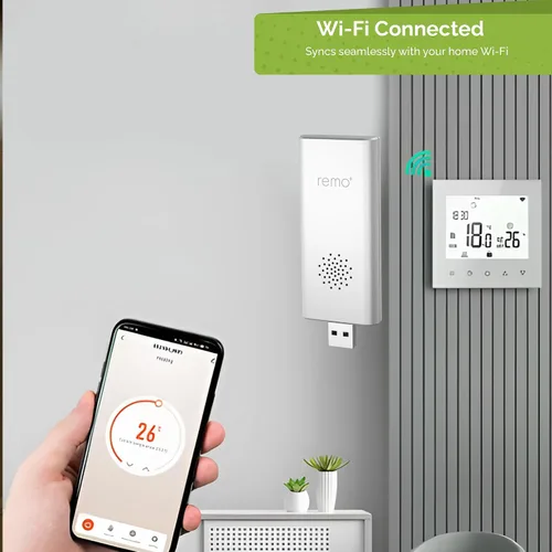 Vista 2 de Remo+ Timbre WiFi para interiores, timbre inalámbrico inteligente con control de volumen y múltiples tonos de llamada, conectividad perfecta