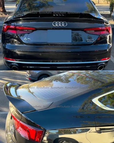 Vista 5 de Compatible con Audi A5 S5 Sportback 4DR negro brillante estilo Highkick SPOILER 2017-2022