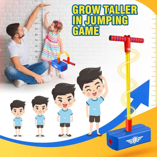 Vista 2 de CUUGO LET'S GO! CG Saltar Promueve Crecer Más Alto - Saltarín de Espuma para Niños, Juguetes para Niños de 3 a 12 Años, Niños Niñas, Juguetes al