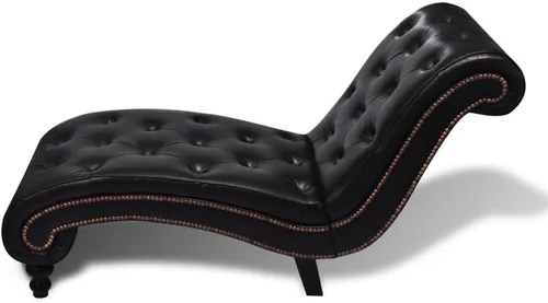 Vista 4 de CHARMMA Chaise Longue - Piel sintética marrón, 45.7 lbs