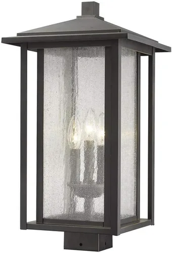 Vista 2 de Z-Lite 554PHXLS-ORB - Accesorio de montaje de poste para exteriores de 3 luces, bronce aceitado