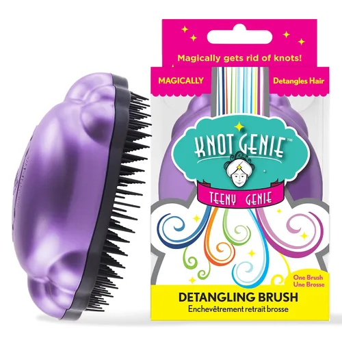 Vista 15 de Knot Genie Teeny - Cepillo desenredante para niños (sueño de aguamarina), cepillo desenredante perfecto para cabello rizado, separa suavemente