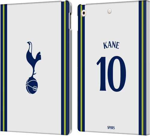 Vista 16 de Head Case Designs Officially Licensed Tottenham Hotspur F.C. Cristian Romero 2022/23 Players Home Kit Leather Wallet Case Compatible with Apple iPad