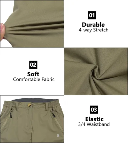Vista 5 de Little Donkey Andy Womens Hiking Golf Outdoor Athletic Softshell Pants Quick Dry Lightweight