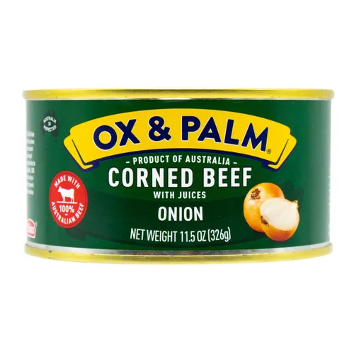 Vista 9 de Ox & Palm Carne en conserva con sabor a chile y ajo 11.5 onzas (paquete de 12)