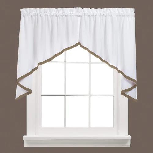 Vista 7 de SKL Home Sutton Cenefa para ventana, 18 x 38 pulgadas, Burdeos