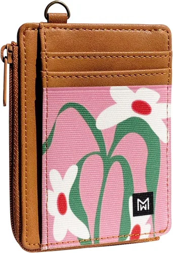 Vista 13 de Cartera Porta Tarjetas para Mujeres, Cartera delgada minimalista con bloqueo RFID, carteras de cuero, cartera elástica de bolsillo frontal