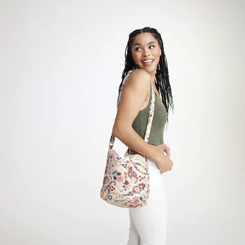 Vista 5 de Vera Bradley - Bolsa cruzada de algodón para mujer