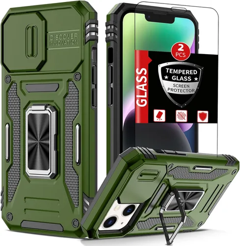 Vista 37 de Funda para iPhone 12 Pro Max con 2 protectores de pantalla, cubierta deslizante integrada para cámara para 12Pro Max, funda para teléfono