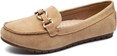 Vista 9 de Mocasines cómodos y ligeros para mujer, zapatos planos de meter sin cordones, estilo informal para el trabajo