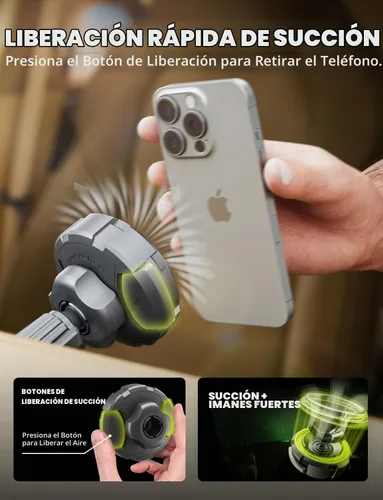 Vista 5 de Bracketron MagAlign Max - Soporte magnético para teléfono para ventilación