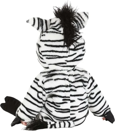 Vista 3 de Disfraz de cebra infantil, Negro