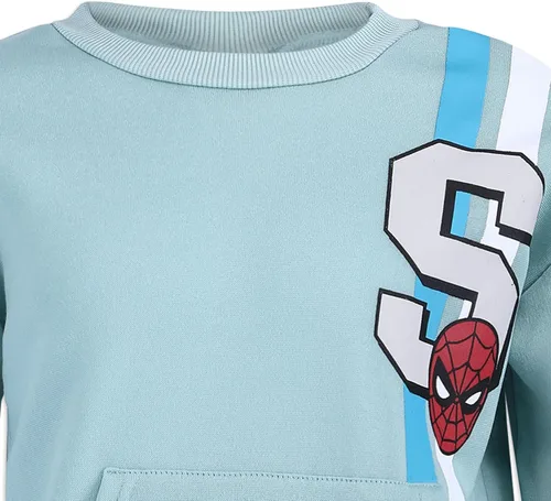 Vista 3 de Marvel Spider-Man - Conjunto de sudadera y pantalones para niños pequeños y grandes - Verde