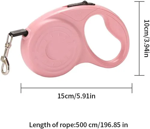 Vista 8 de Retractable Pet Leash Automatic Nylon Dog Lead 5m Extendable Traction Rope for Cat