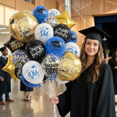 Vista 6 de HILAVO Globos negros, azules, blancos