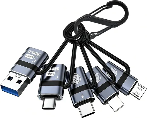 Vista 8 de USB A3.0 a USB C, C hembras a USB 2.0, C a tipo C hembras, C a USB B, iPhone hembra a tipo C compatible con iPhone 16, 15, 14, Samsung Galaxy