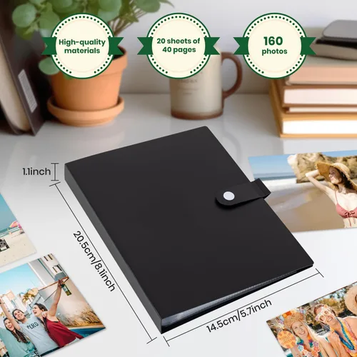 Vista 2 de Tarjetas de índice de 4 x 6 pulgadas, bolsas organizadoras de plástico transparente, carpeta de libros, paquete de 2 fundas protectoras