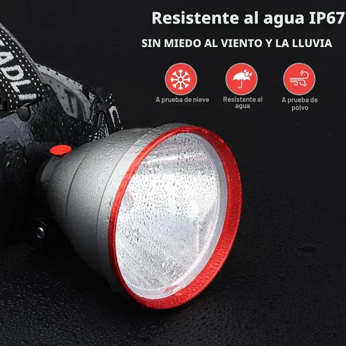 Vista 5 de Aikertec Paquete de 2 faros recargables, linterna de cabeza súper brillante, funciona con batería de 80 horas, ajustable a 120°, impermeable IP67