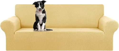 Vista 20 de KEKUOU Funda elástica para sofá biplaza, funda de sofá para sofá de 2 cojines (55-78 pulgadas), protector de muebles con parte inferior elástica