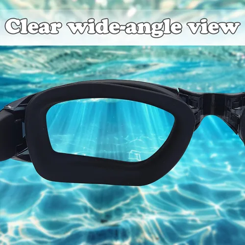 Vista 7 de Gafas de natación, antivaho anti-UV, sin fugas, gafas de natación ajustables con visión clara para mujeres y hombres