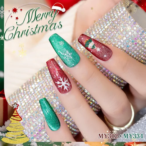 Vista 8 de YTD Likomey - Juego de esmaltes de uñas de gel de ojo de gato, 8 colores con purpurina magnética de cristal, borgoña, rojo, negro, verde, ciruela