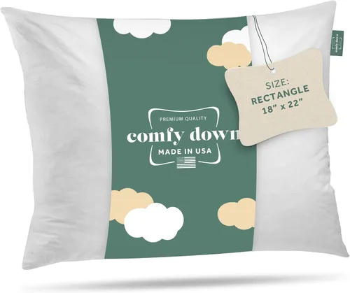 Vista 39 de ComfyDown Cojín de 12 x 12 pulgadas, relleno de plumas y plumas, funda 100% algodón, fabricada en Estados Unidos, funda de almohada decorativa suave
