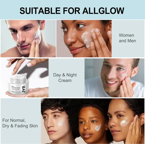 Vista 8 de JVR Hidratante facial para hombre, crema hidratante antienvejecimiento, hidratante facial ligero para hombres, antiarrugas, loción facial