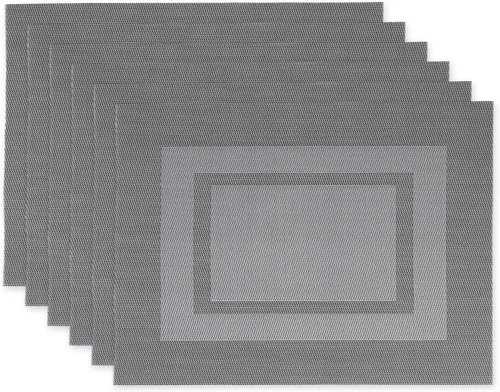 Vista 24 de DII PVC Tabletop Collection Woven Indoor / Outdoor - Juego de manteles individuales, 13x17.25, aguamarina, 6 piezas