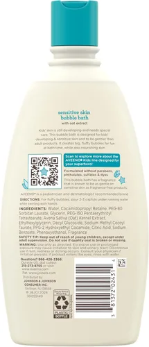 Vista 8 de Aveeno Kids Baño de Burbujas para Piel Sensible 19.2 Onzas