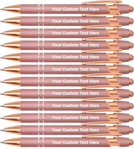 Vista 12 de Bolígrafos personalizados, bolígrafo grabador de negocios personalizados, bolígrafos personalizados con nombre, lápices capacitivos para pantallas